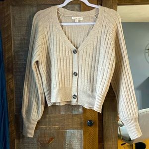 Tan button front cardigan
